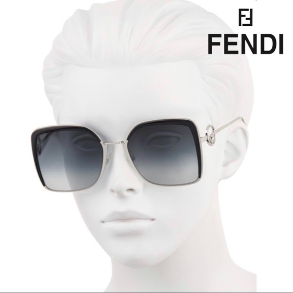 Fendi Dark Grey Gradient Square Sunglasses FF0294 - Picture 1 of 10